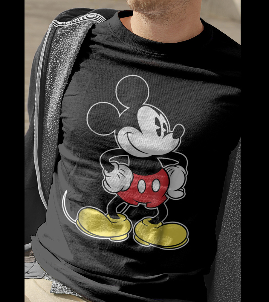 Disney Classic Mickey Mouse Iconic Red Shorts And Yellow Shoes T-Shirt
