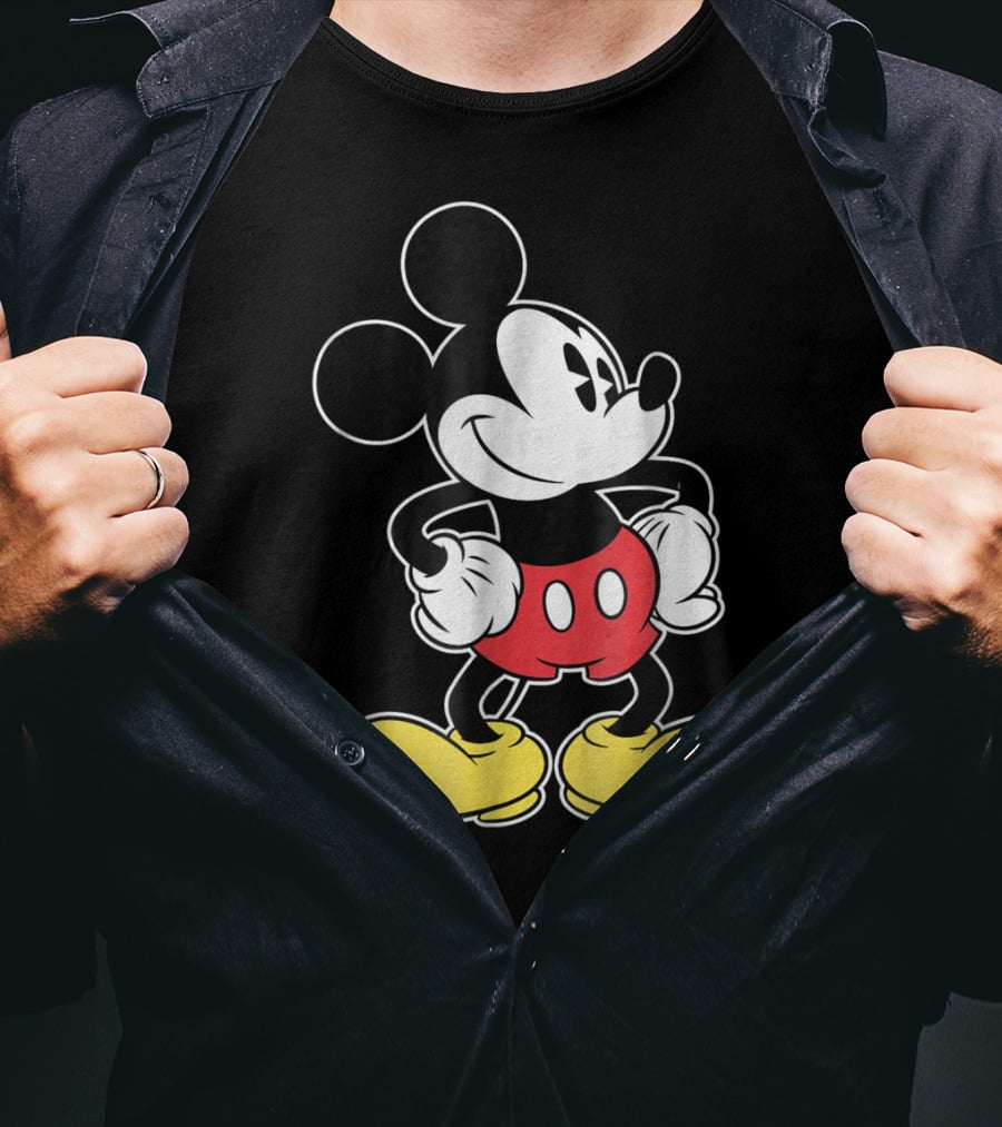 Disney Classic Mickey Mouse Iconic Red Shorts And Yellow Shoes T-Shirt