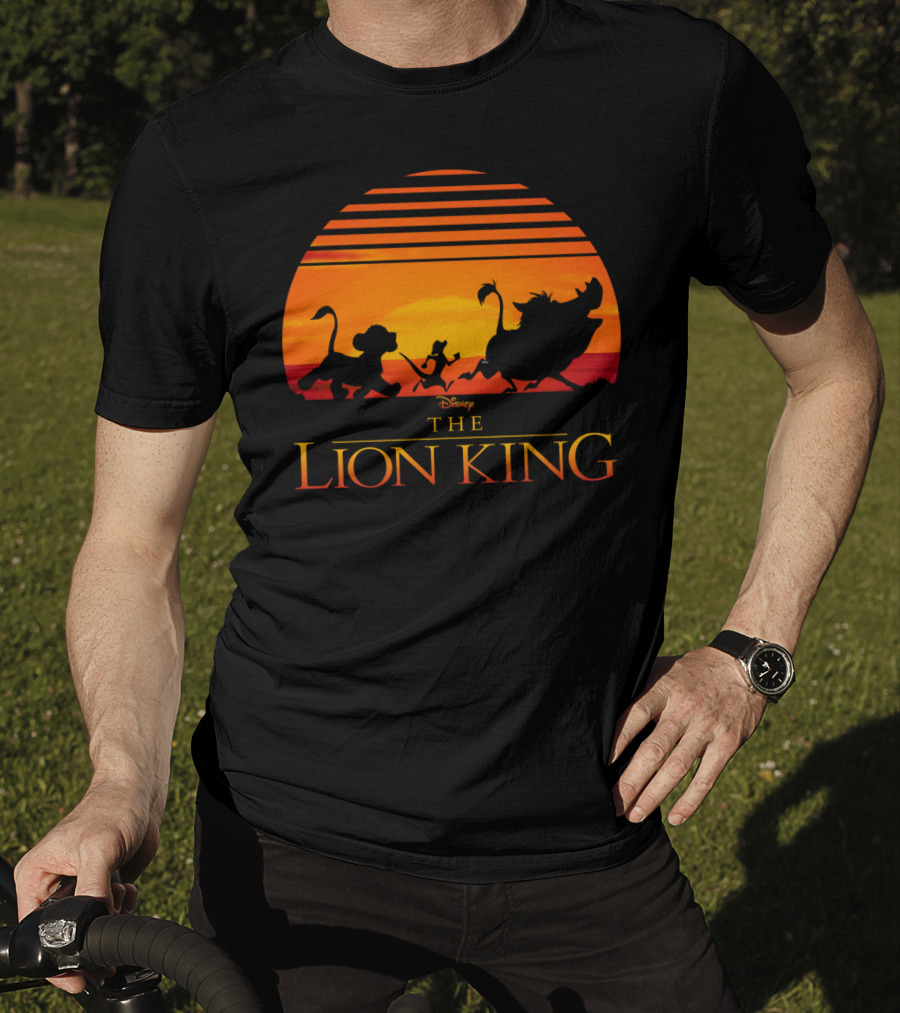 Disney The Lion King Classic Sunset Simba Timon Pumbaa T-Shirt