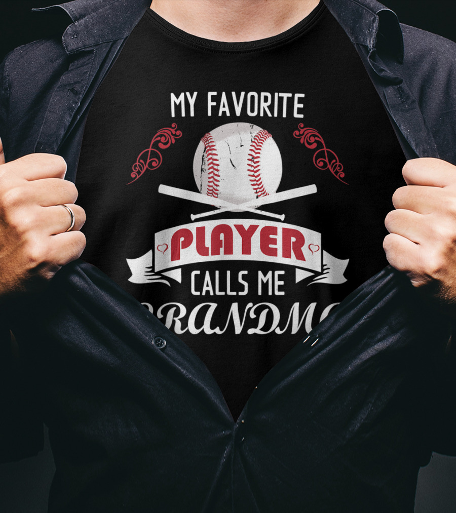 My Favorite Player Baseball Grandma T-Shirt