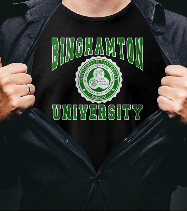 Binghamton University Seal 1946 Bearcats Unity Identity Excellence T-Shirt