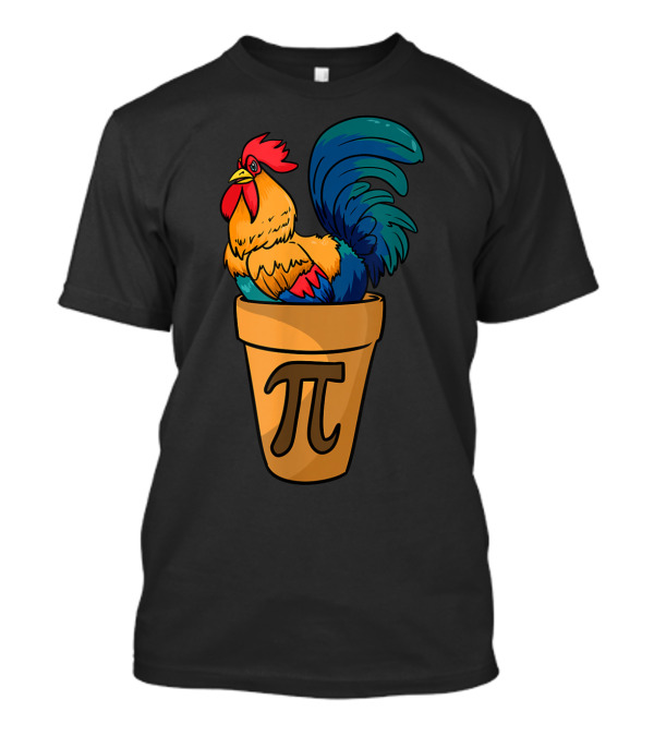 Chicken Pot Pi Funny Math Pi Day Rooster Humor T-Shirt