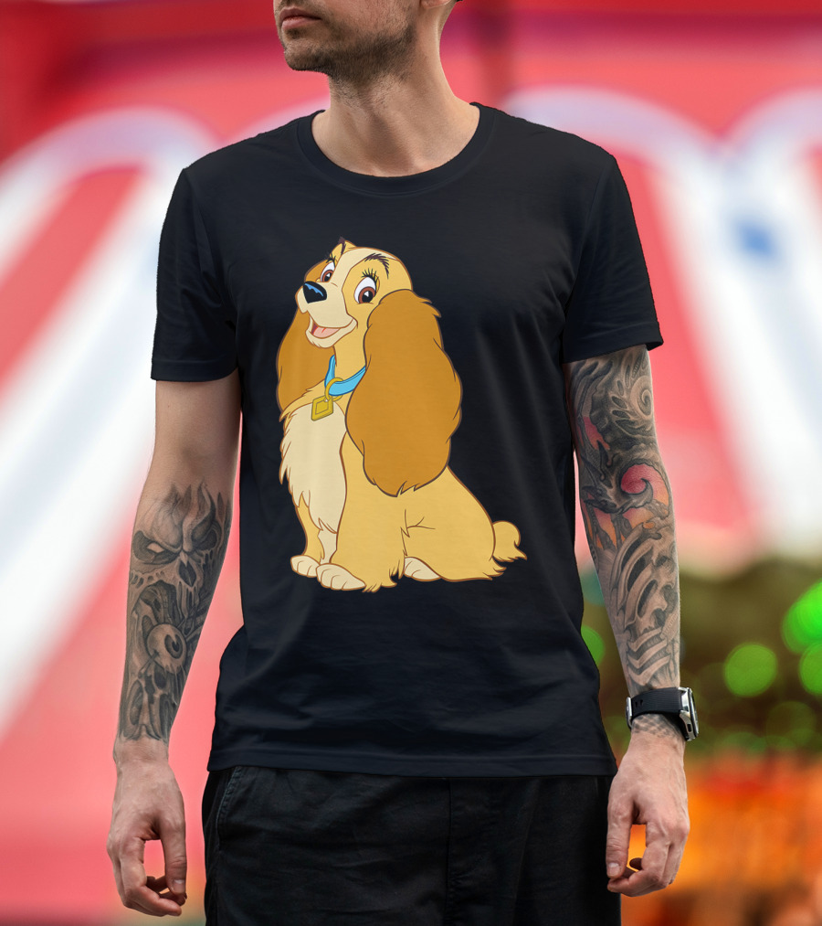 Disney Lady and the Tramp Lady Iconic Golden Cocker Spaniel T-Shirt