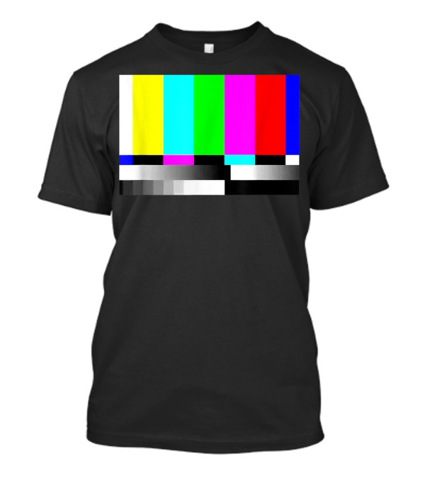 80's Vintage TV Static Color Bar Error T-Shirt