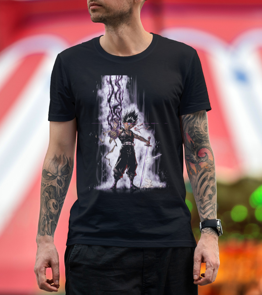 Yuyu Hakusho Classic Anime Hiei Dark Dragon Sword T-Shirt