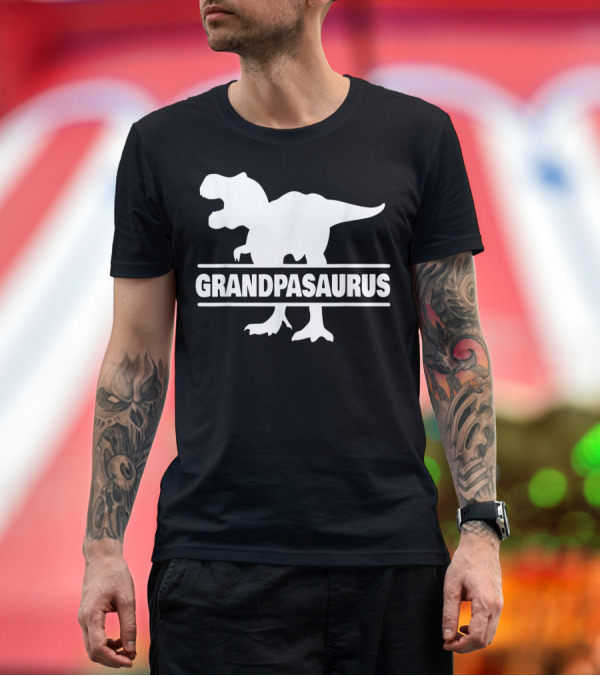 Premium T-Shirt: Grandpasaurus Dinosaur Grandpa Family T-Rex T-Shirt Grandpasaurus Dinosaur Grandpa Family T-Rex T-Shirt