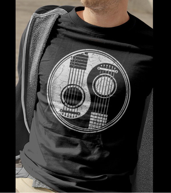 Guitar Yin Yang Pick Strings T-Shirt