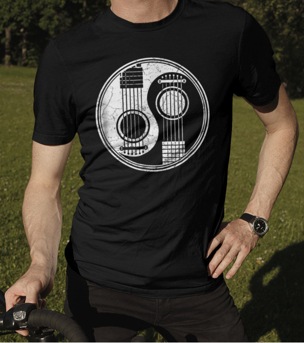 Guitar Yin Yang Pick Strings T-Shirt