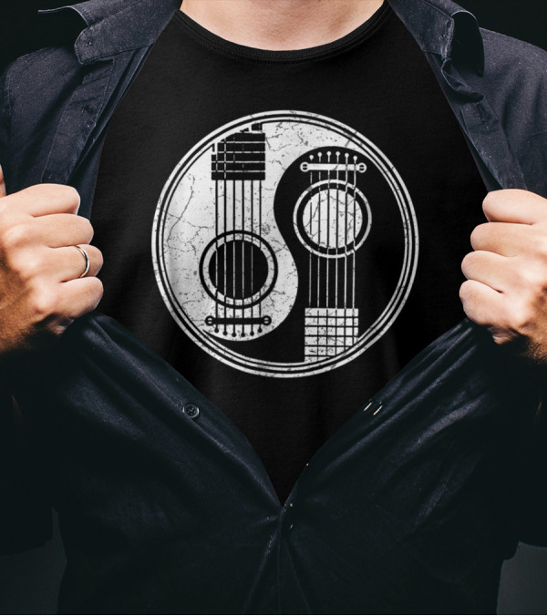Guitar Yin Yang Pick Strings T-Shirt