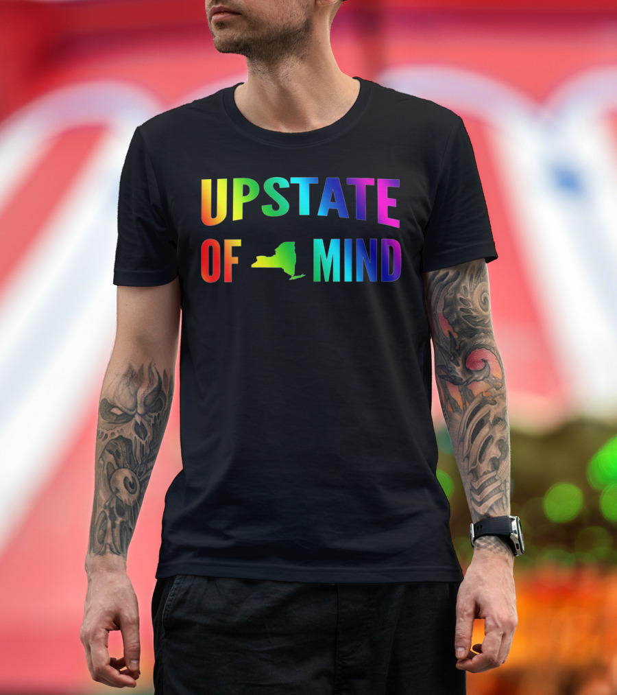 Upstate New York Map Upstate Of Mind T-Shirt