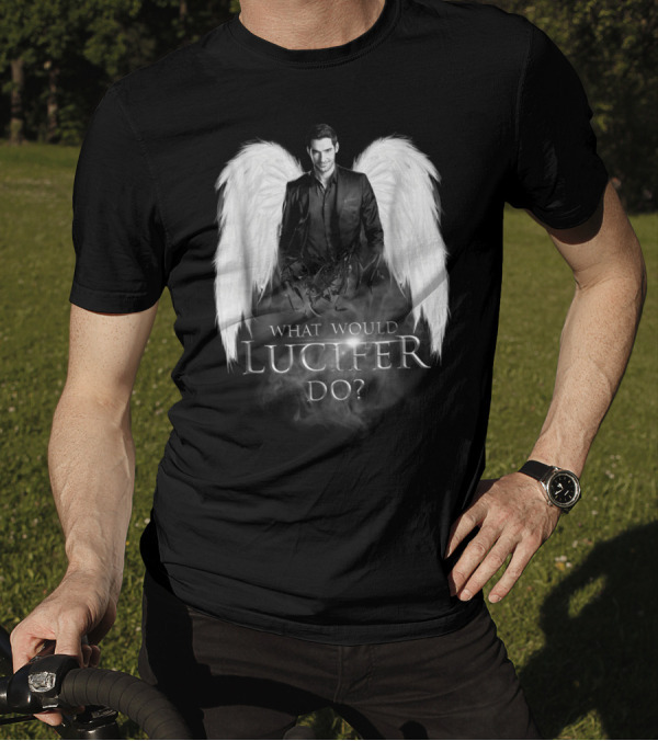What Would Lucifer Do Angel Wings Dark Suit T-Shirt