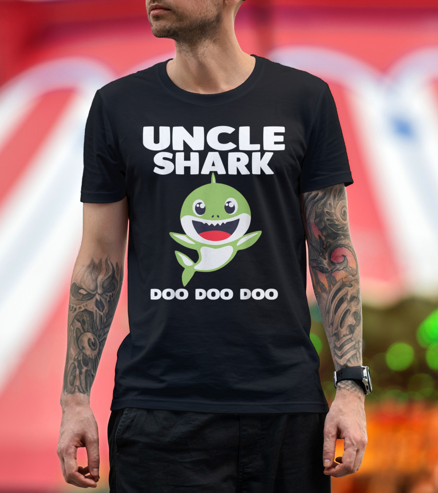 UNCLE SHARK DOO DOO DOO For Matching Family T-Shirt