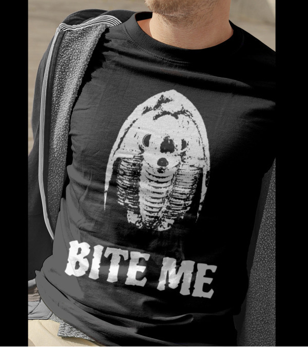 Bite Me Trilobite Fossil Collector Hunter Paleontology Humor T-Shirt