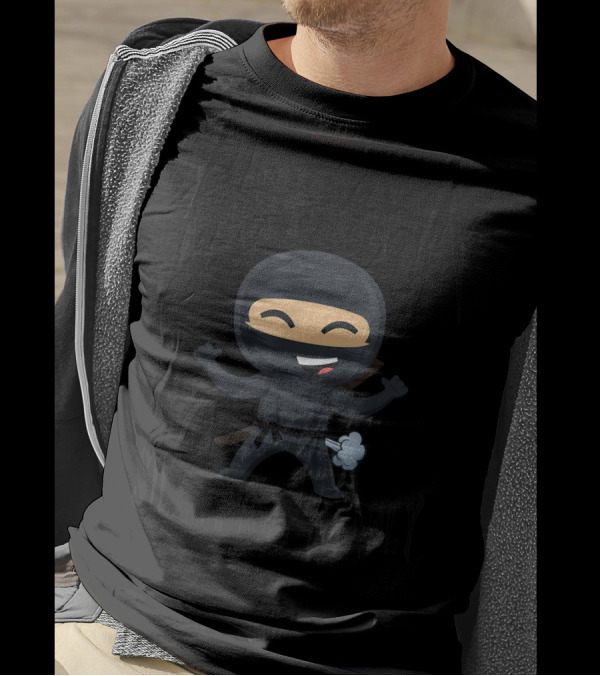 Master Level Fart Ninja Silent But Deadly Ninja Character With Smile T-Shirt