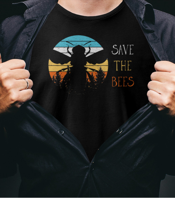 Save The Bees Sunset Tree T-Shirt