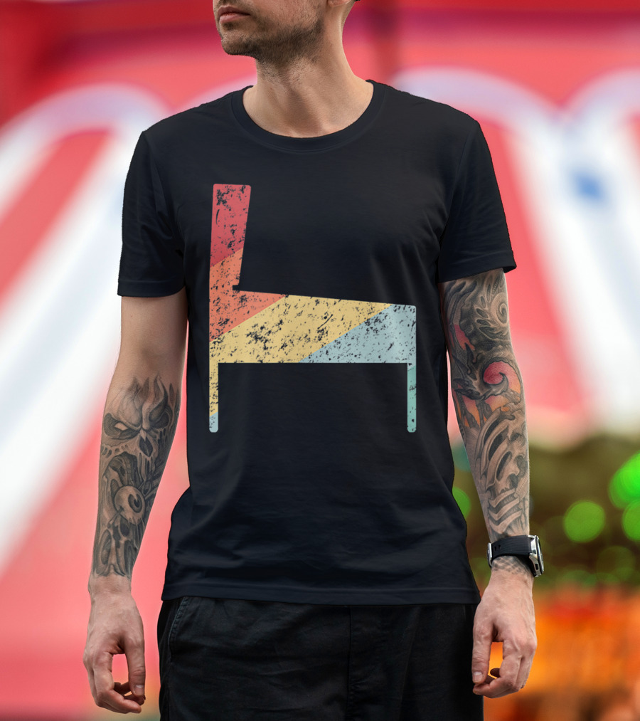 Classic Pinball Machine Retro Arcade Chair Shape T-Shirt