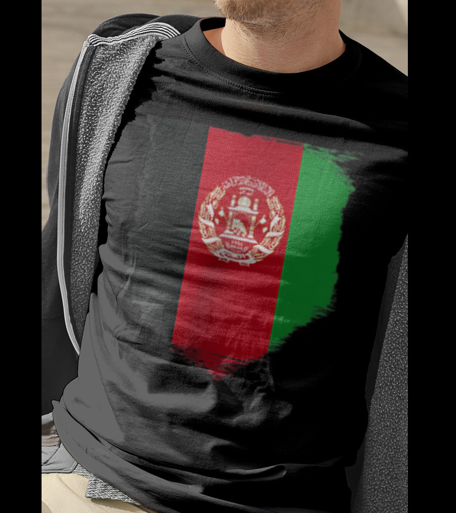 Afghanistan Pocket Afghan Flag Emblem T-Shirt