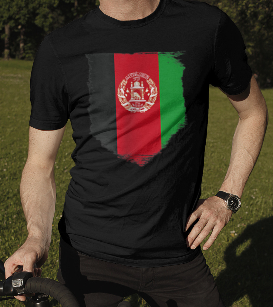 Afghanistan Pocket Afghan Flag Emblem T-Shirt