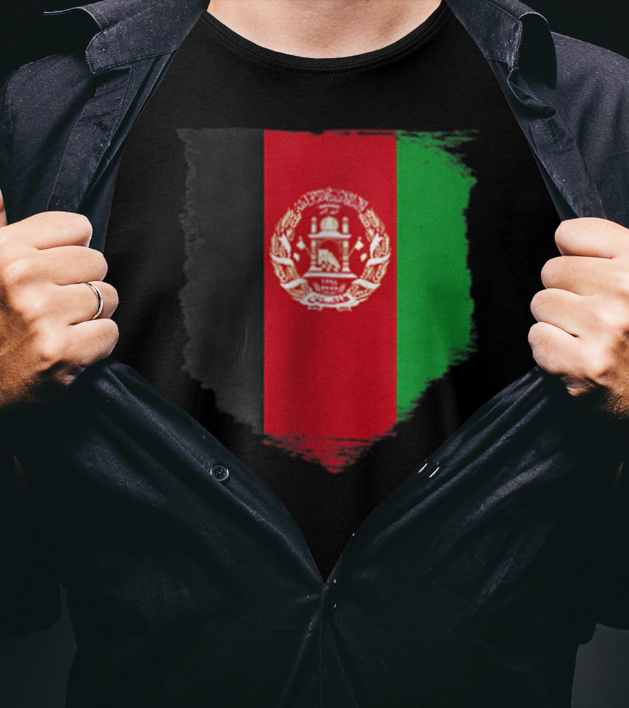Afghanistan Pocket Afghan Flag Emblem T-Shirt