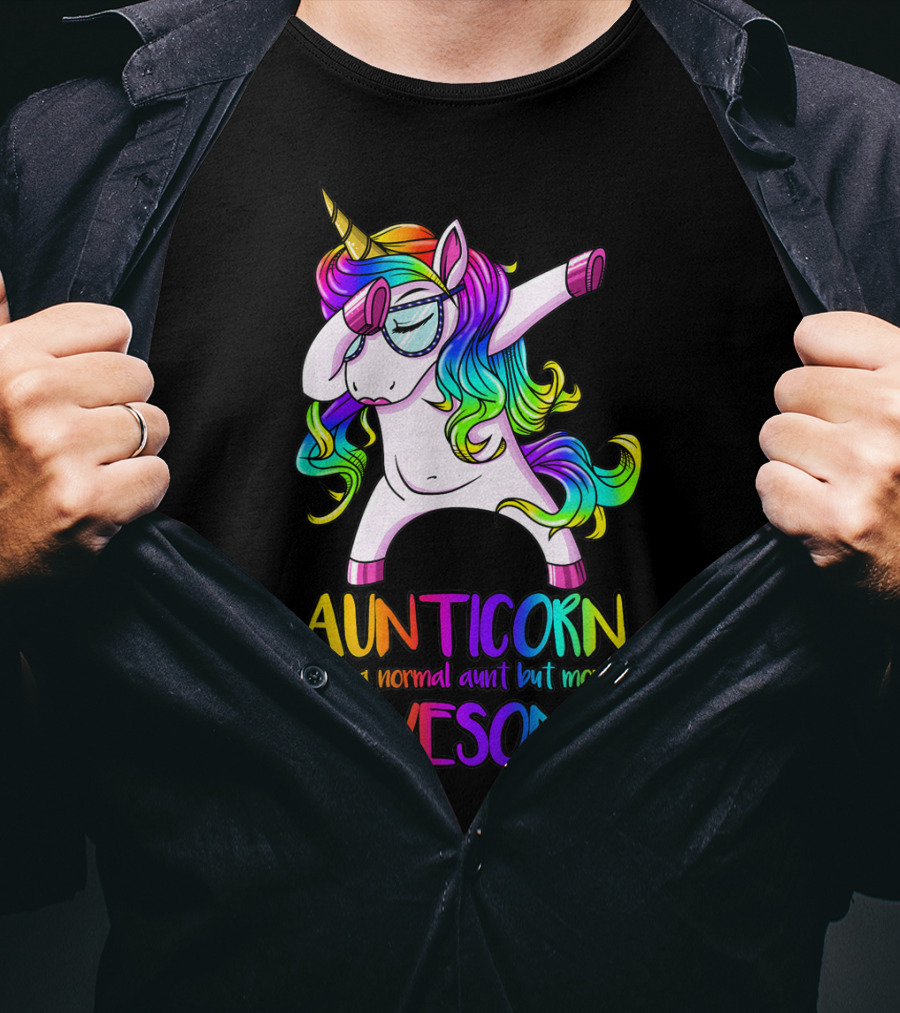 Aunticorn Like A Normal Aunt But More Awesome Unicorn Dab Dance T-Shirt