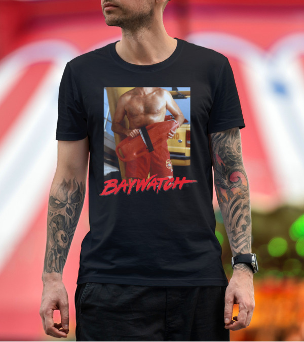Premium T-Shirt: Baywatch I'm Mitch Lifeguard Image T-Shirt Baywatch I'm Mitch Lifeguard Image T-Shirt