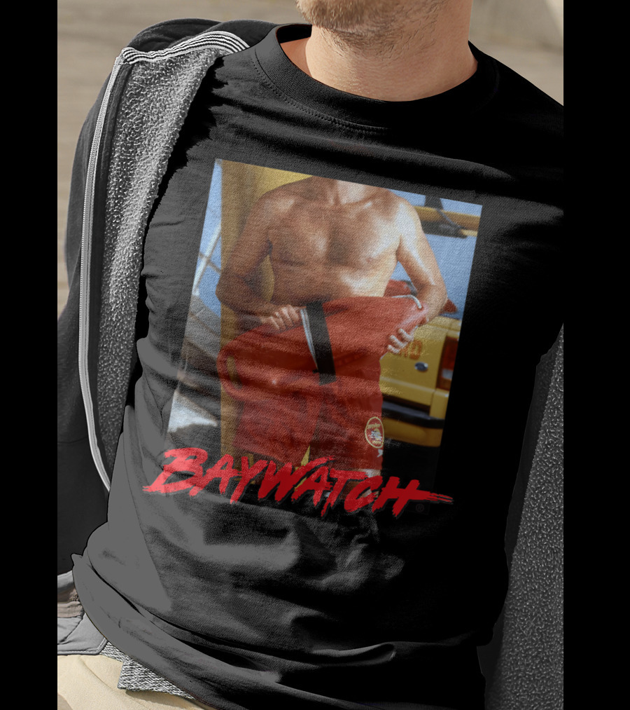 Baywatch I'm Mitch Lifeguard Image T-Shirt