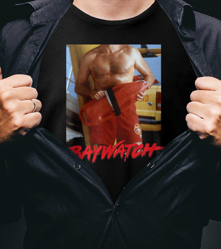Baywatch I'm Mitch Lifeguard Image T-Shirt