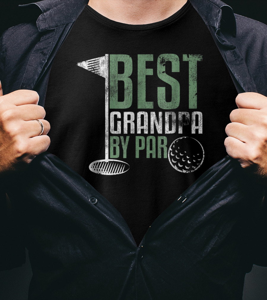 Best Grandpa By Par Father's Day Golf T-Shirt