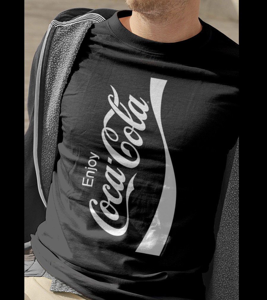 Enjoy Coca-Cola Black And White T-Shirt