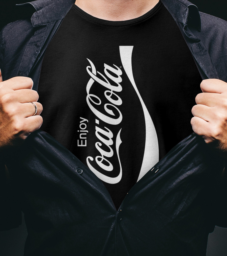 Enjoy Coca-Cola Black And White T-Shirt