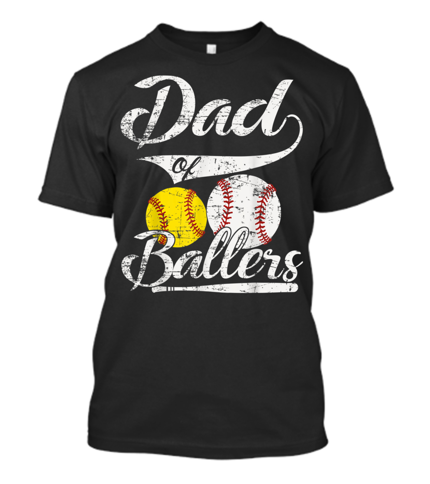 Dad Of Ballers Baseball Softball Enthusiast T-Shirt