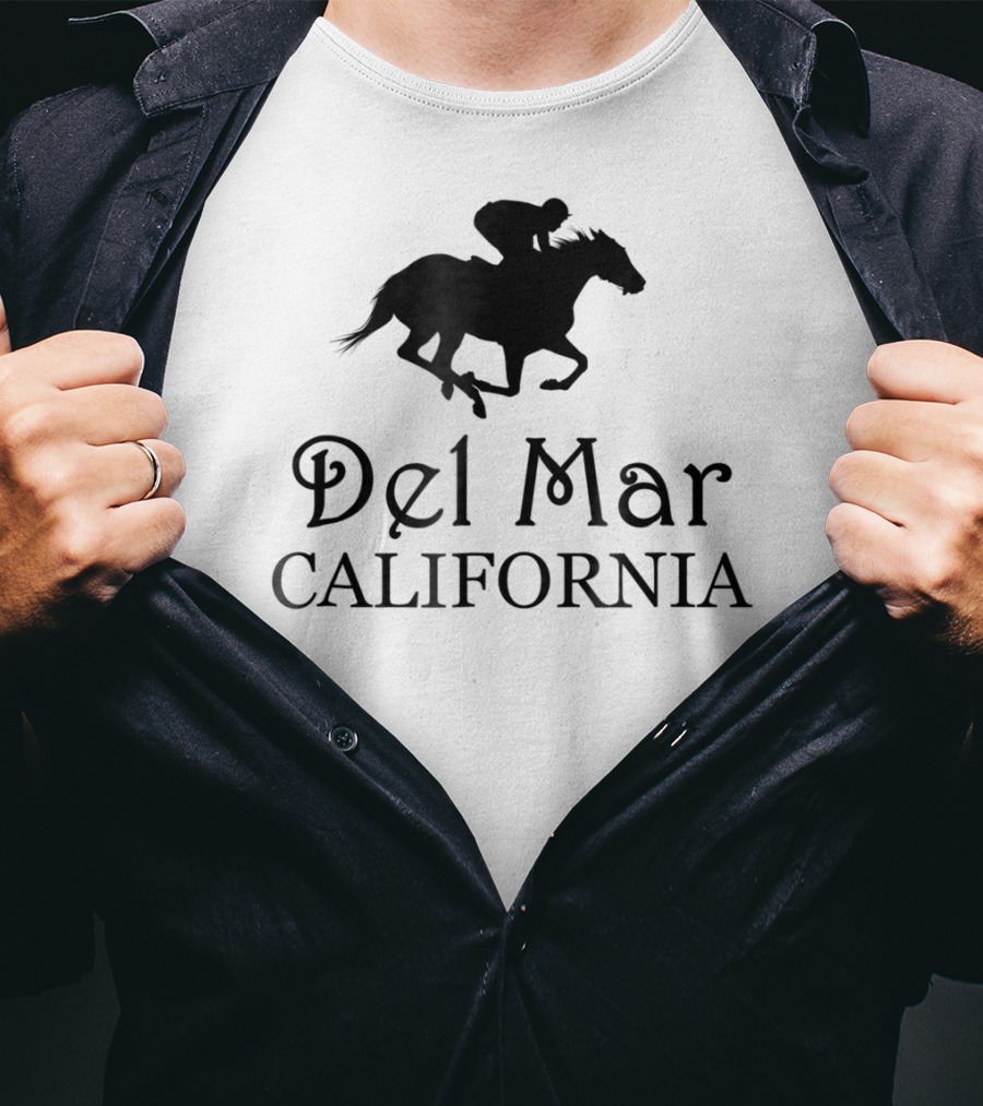 Del Mar California Horse Racing Rider T-Shirt