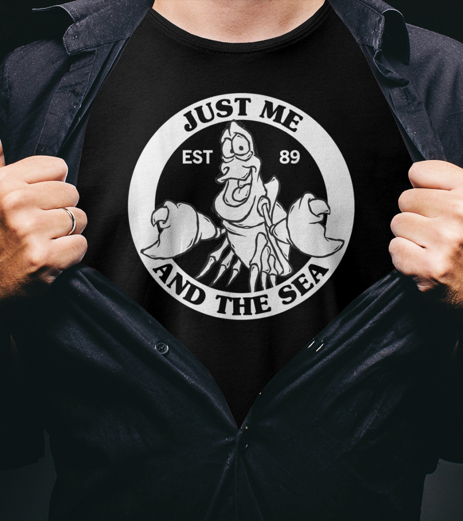 Just Me And The Sea Disney Little Mermaid Sebastian EST 89 T-Shirt