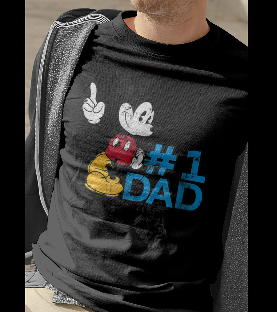Disney Mickey Mouse #1 Dad Father's Day T-Shirt