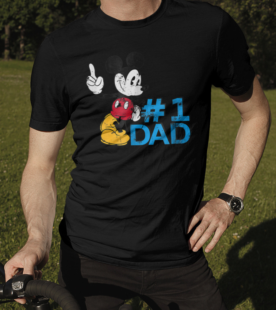 Disney Mickey Mouse #1 Dad Father's Day T-Shirt