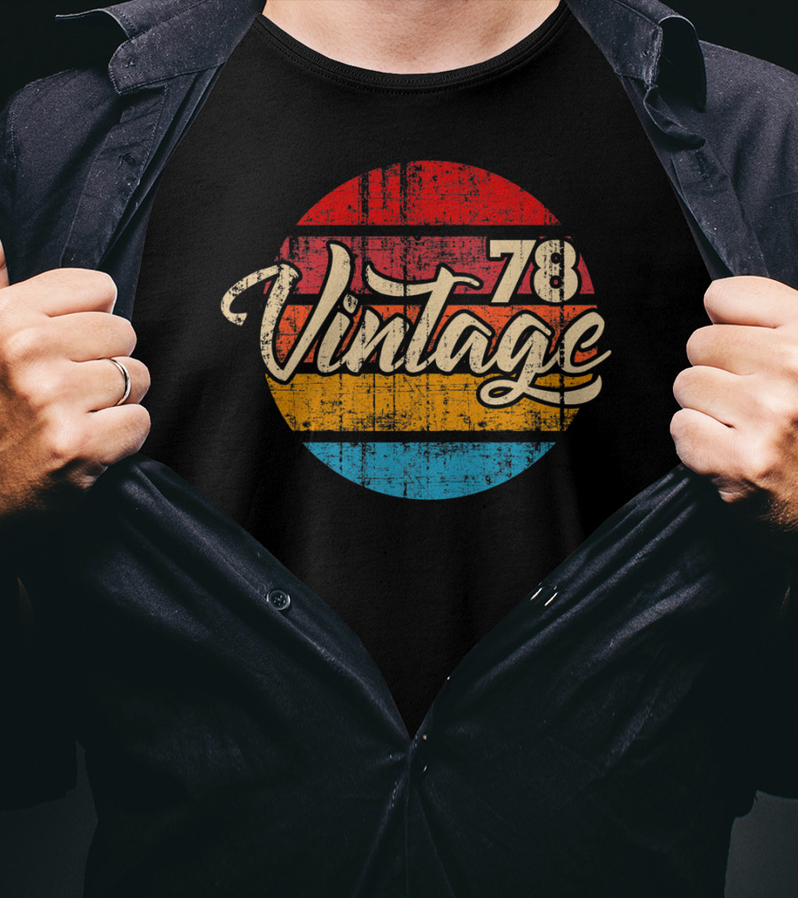 Vintage 78 Distressed Throwback T-Shirt