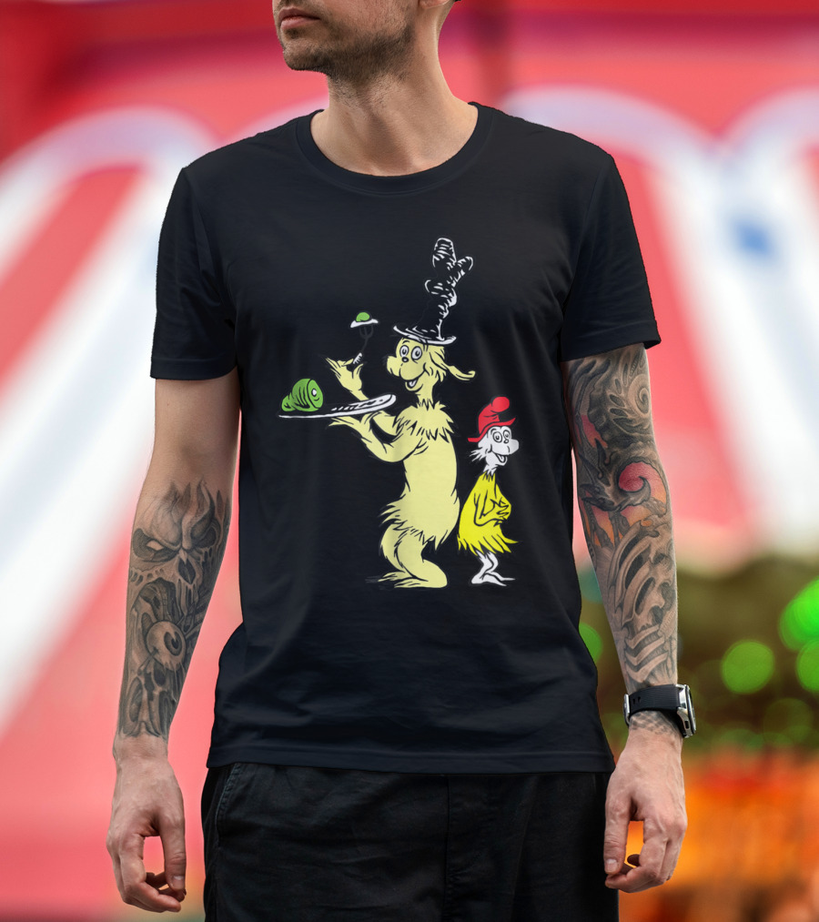 Dr Seuss Sam I Am with Green Eggs and Ham Iconic Characters T-Shirt