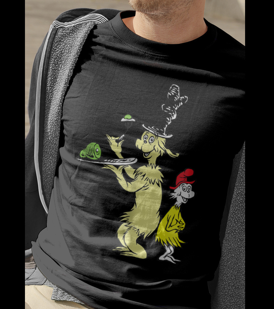 Dr Seuss Sam I Am With Green Eggs And Ham Iconic Characters T-Shirt