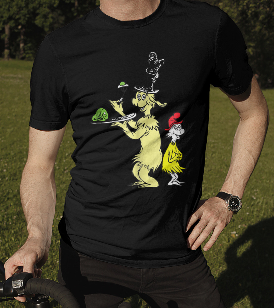 Dr Seuss Sam I Am With Green Eggs And Ham Iconic Characters T-Shirt