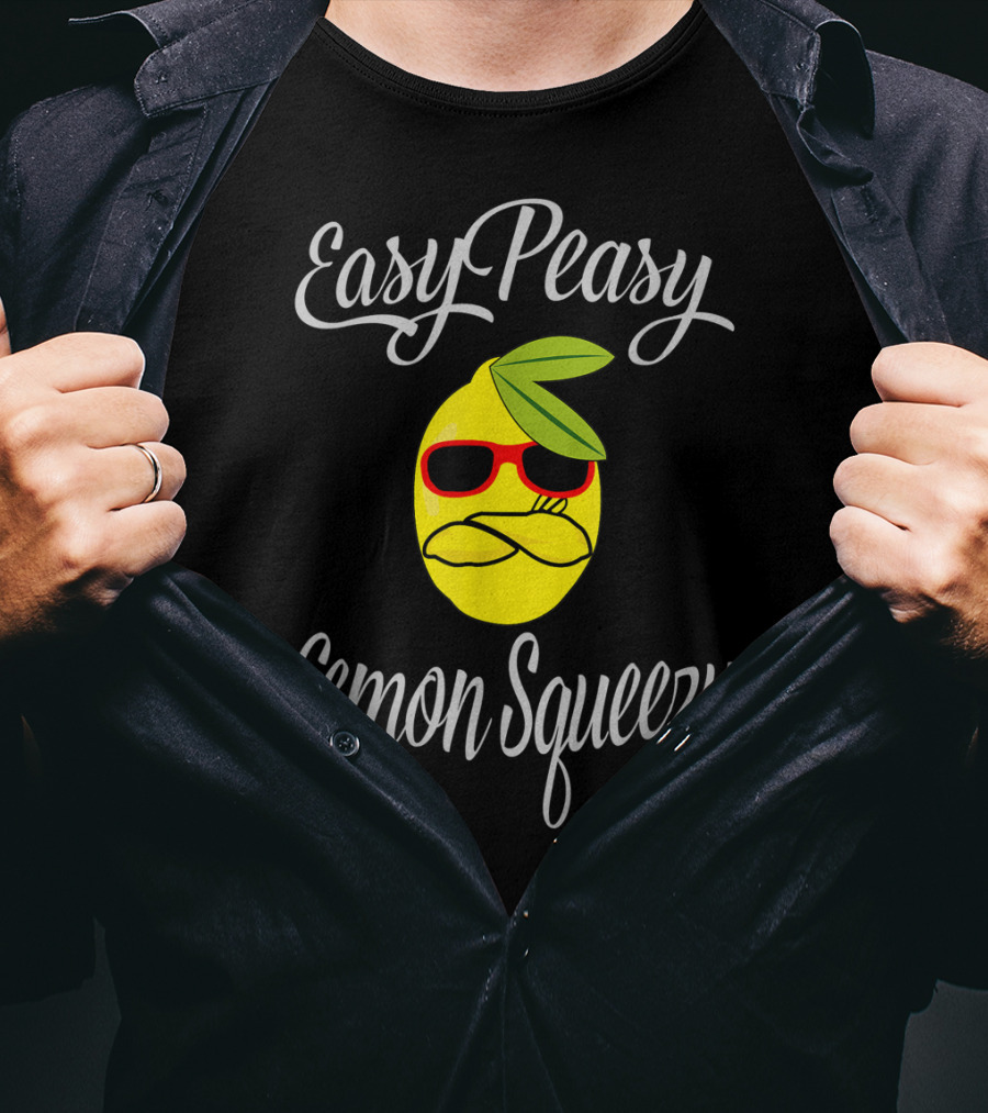 Easy Peasy Lemon Squeezy Cool Fruit With Sunglasses T-Shirt