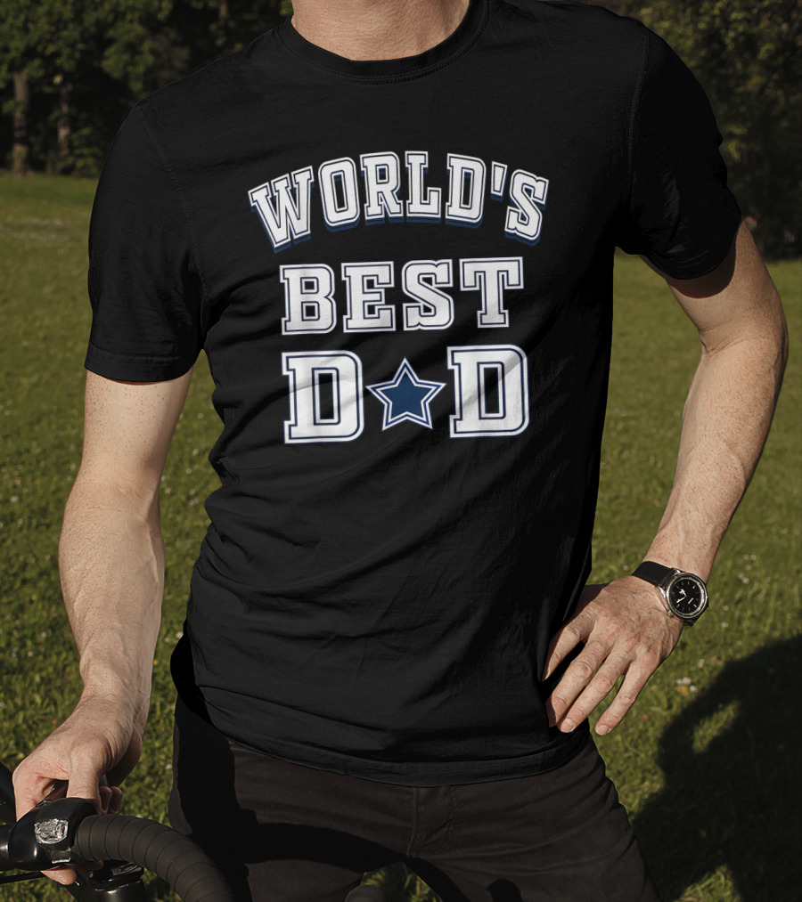 World's Best Dad Father's Day Flag Football Dallas Fans T-Shirt