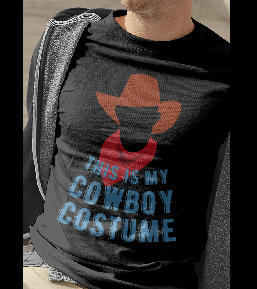 This Is My Cowboy Costume Funny Cowboy Hat Kids Western T-Shirt