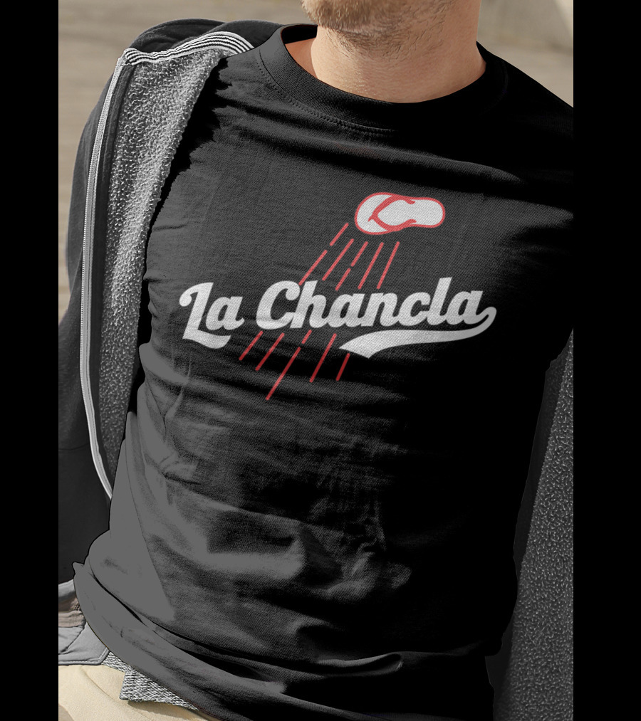La Chancla Mexico Baseball Humor Flying Sandal T-Shirt