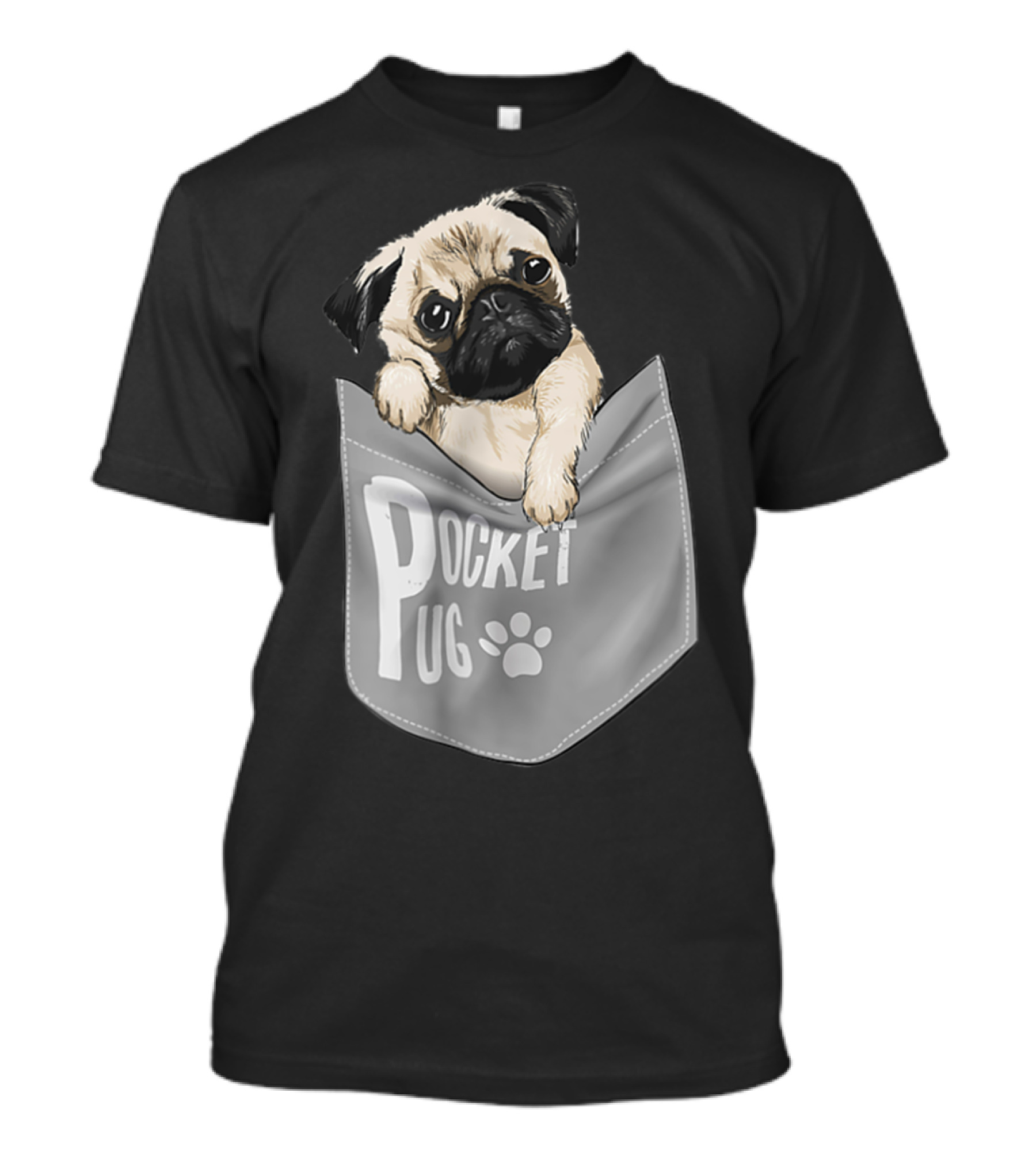 Pocket Pug Funny Cute Dog Pug T-Shirt