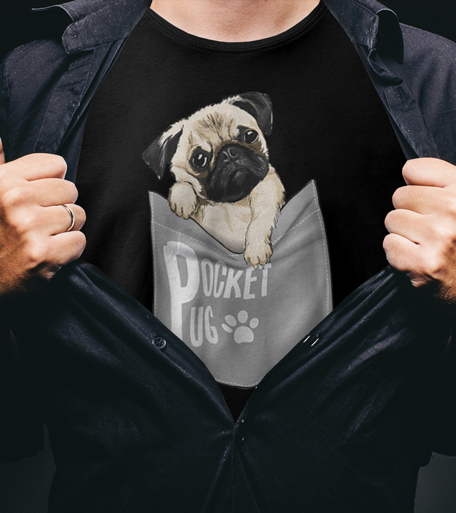Pocket Pug Funny Cute Dog Pug T-Shirt