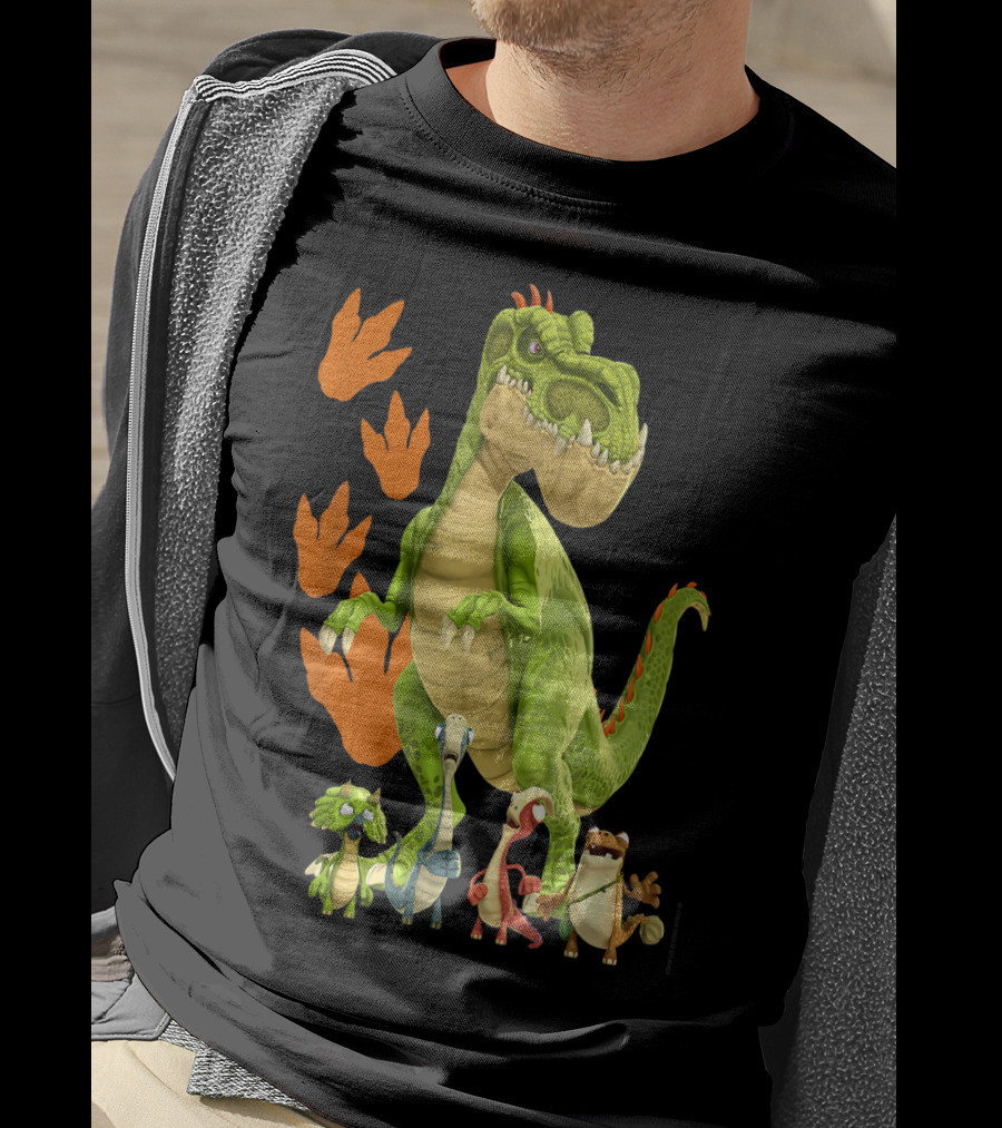 Gigantosaurus Giganto And Dino Footprints 4 Kid Dinos T-Shirt
