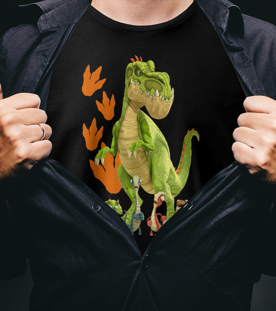 Gigantosaurus Giganto And Dino Footprints 4 Kid Dinos T-Shirt