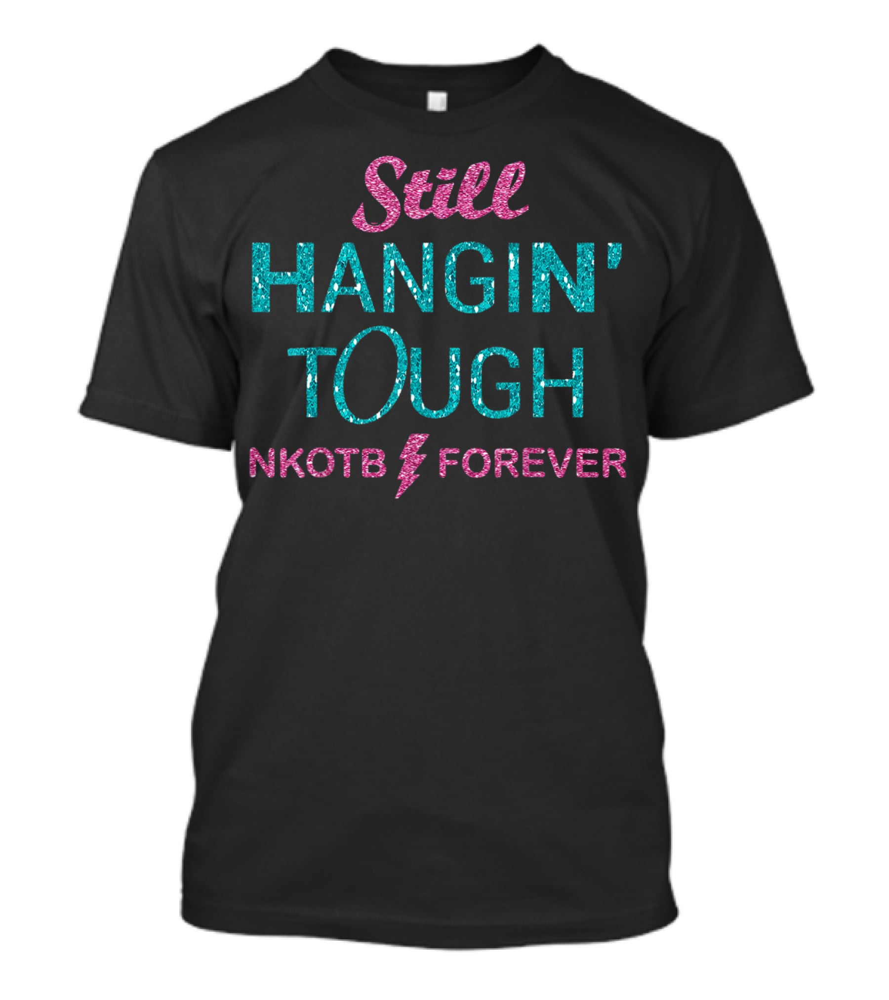 Still Hangin' Tough NKOTB Forever Girl Fan Pink Block Vinta T-Shirt