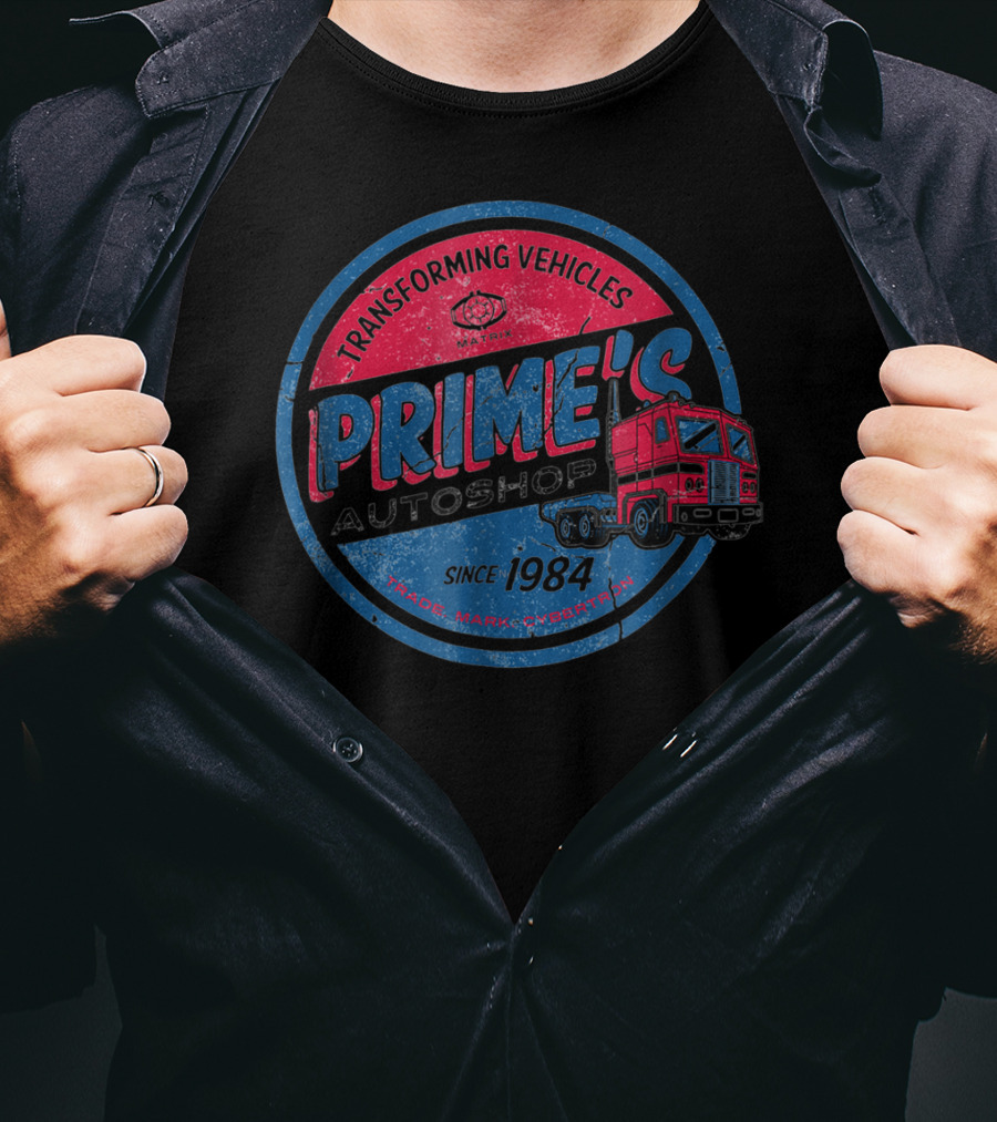 Transforming Vehicles Prime's Autoshop Since 1984 T-Shirt