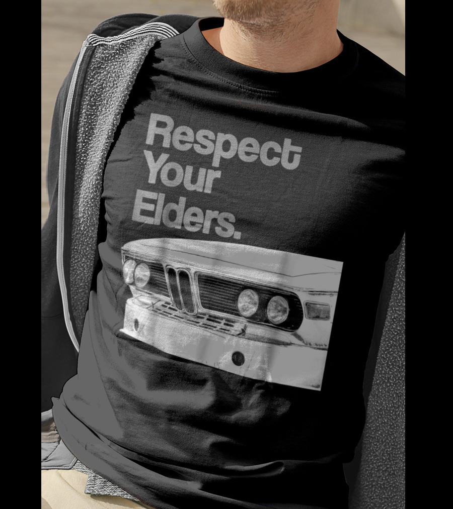 Respect Your Elders Vintage Euro Car Front Grille T-Shirt